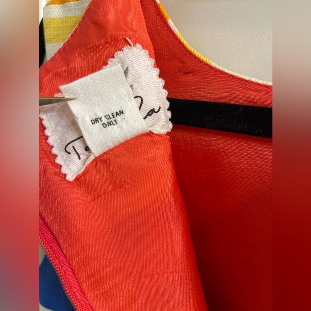 Anthropologie Tabitha Rainbow Stripe Embroidered Dress Size 2 - Picture 5 of 5